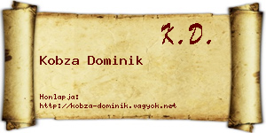 Kobza Dominik névjegykártya